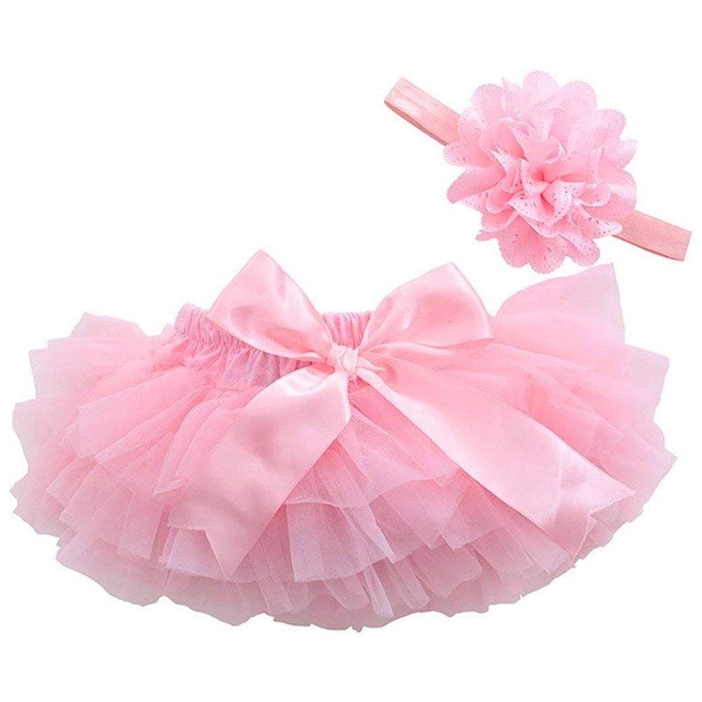 Cotton Tulle Ruffle with Bow Bloomer Diaper Cover